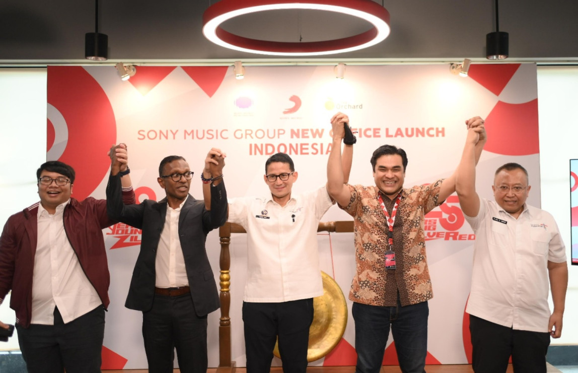 Sandiaga Uno Hadiri Peresmian Kantor Baru Sony Music Entertainment