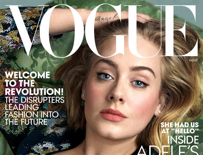 Adele Berpose Untuk Sampul Majalah Vogue