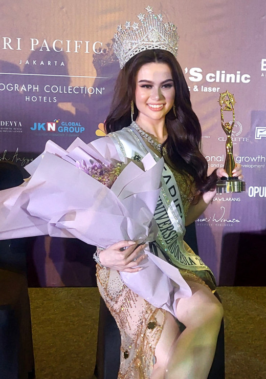 Selamat, Fabienne Nicole Groeneveld Pemenang Miss Universe Indonesia ...