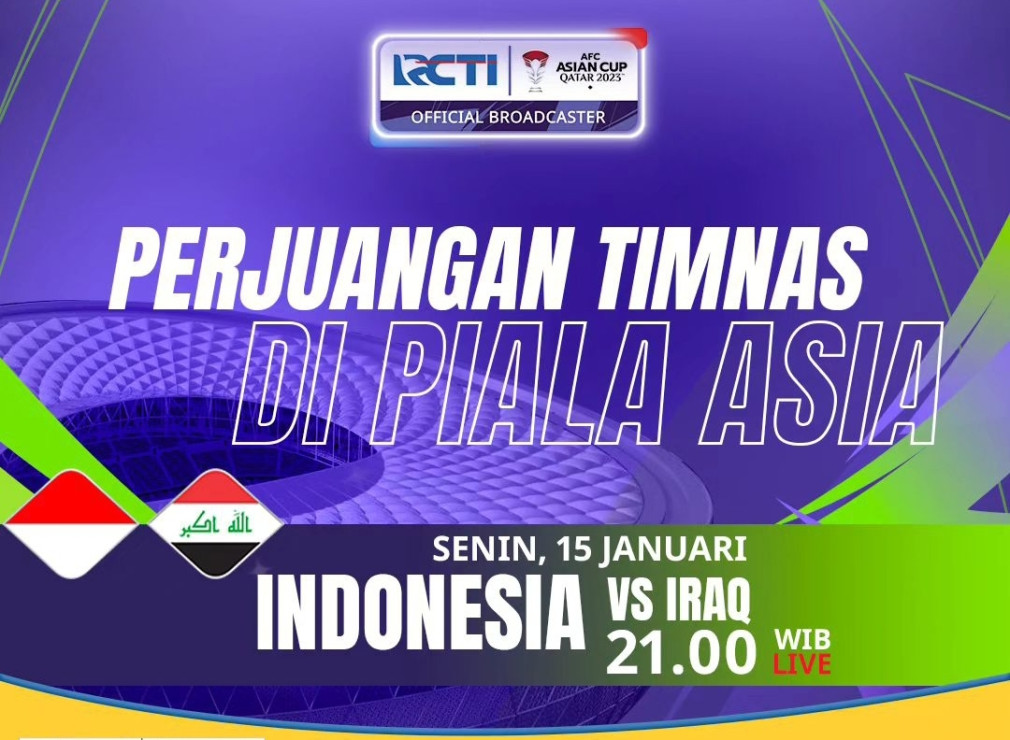 Laga Perdana Timnas Indonesia Di Piala Asia 2023 Antar RCTI Jadi TV ...